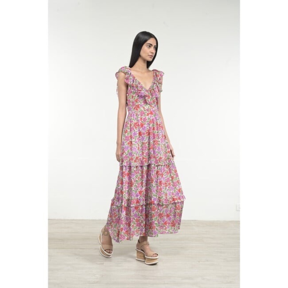 Banjanan Twiggy Dress, Melodic Floral Bonbon Sz S